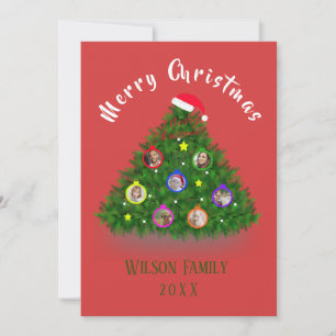 Merry Christmas Tree Family Photo Holiday Card