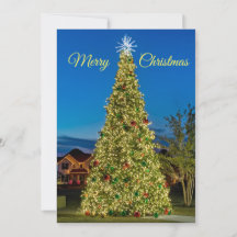Merry Christmas Tree, Flat Holiday Card