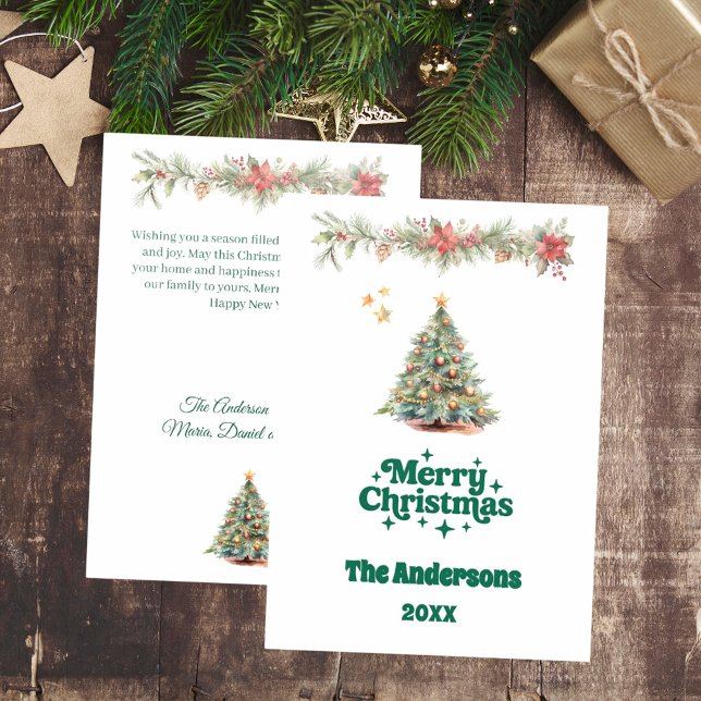 Merry Christmas tree garland card (Creator Uploaded)