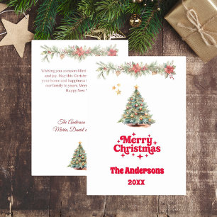 Merry Christmas tree garland card