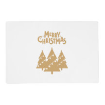 Merry Christmas Tree Gold