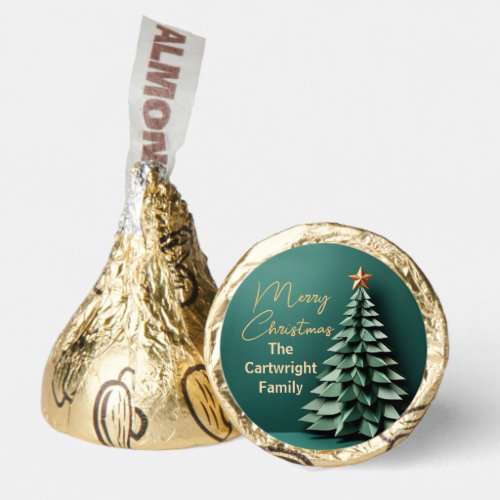 Merry Christmas Tree Gorgeous Green Gold Party Hersheys Kisses