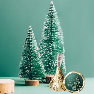 Merry Christmas Tree Gorgeous Green Gold Party Hershey®'s Kisses®