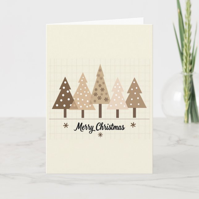 Merry Christmas Tree Greeting Card (Front)