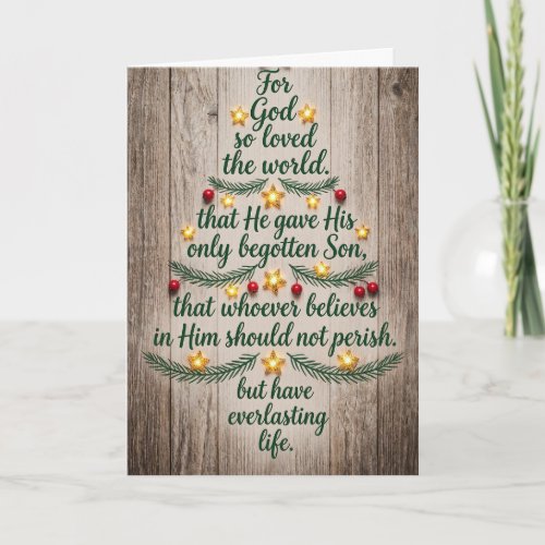 Merry Christmas Tree Holiday Card
