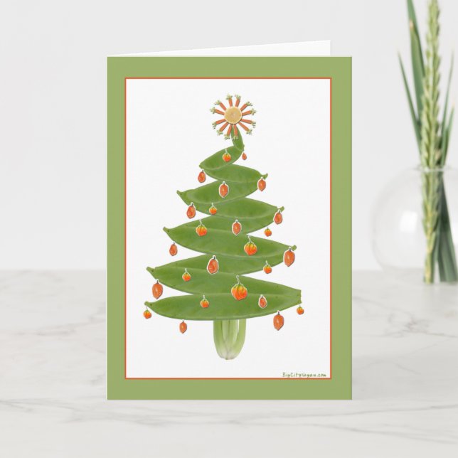 Merry Christmas Tree Holiday Card (Front)
