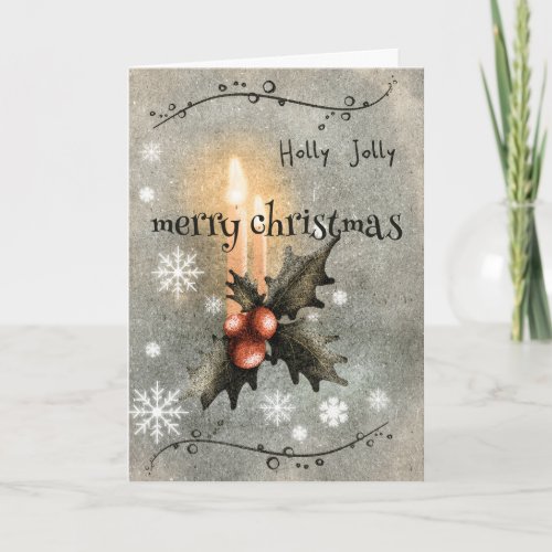 Merry Christmas Tree Holiday Card