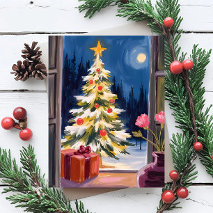 Merry Christmas Tree Holiday Postcard