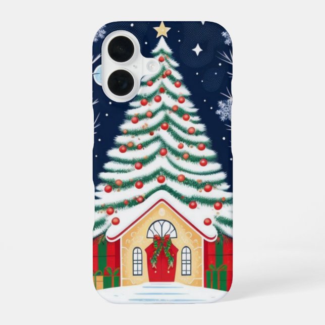 Merry Christmas Tree Iphone Case (Back)