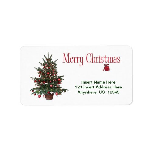 Merry Christmas Tree Label
