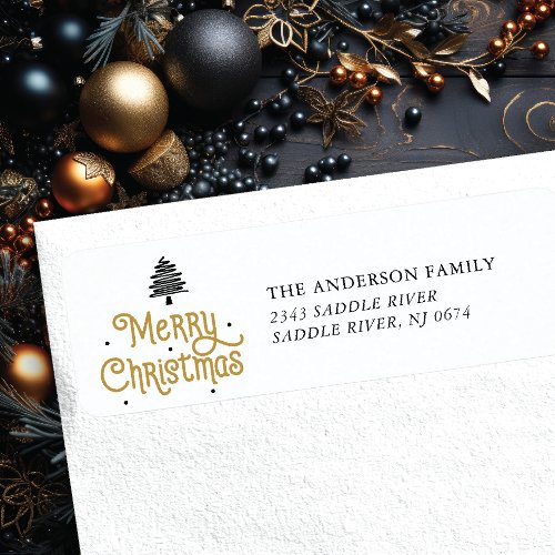 Merry Christmas Tree Label