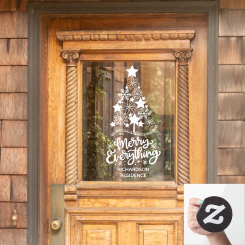 Merry Christmas Tree Merry Everything Family Window Cling