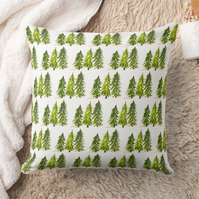 Merry Christmas tree Merry Winter Festive Throw Pillow (Blanket)