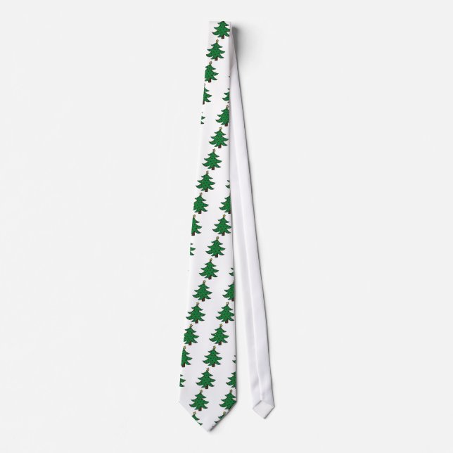 Merry Christmas Tree Neck Tie (Front)