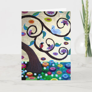 Merry Christmas Tree of Life detail Holiday Card