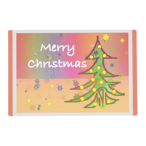 Merry Christmas Tree Placemat
