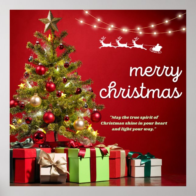 merry christmas tree  poster (Front)