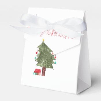 Merry Christmas Tree & Presents Favor Boxes by MajorStore at Zazzle
