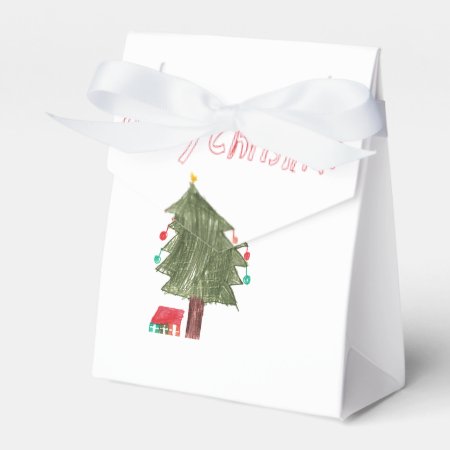 Merry Christmas Tree & Presents Favor Boxes