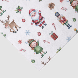 Merry Christmas tree Santa Reindeer Nutcracker Tissue Paper