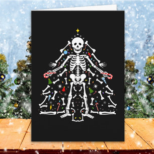 Merry Christmas Tree Skeleton Card