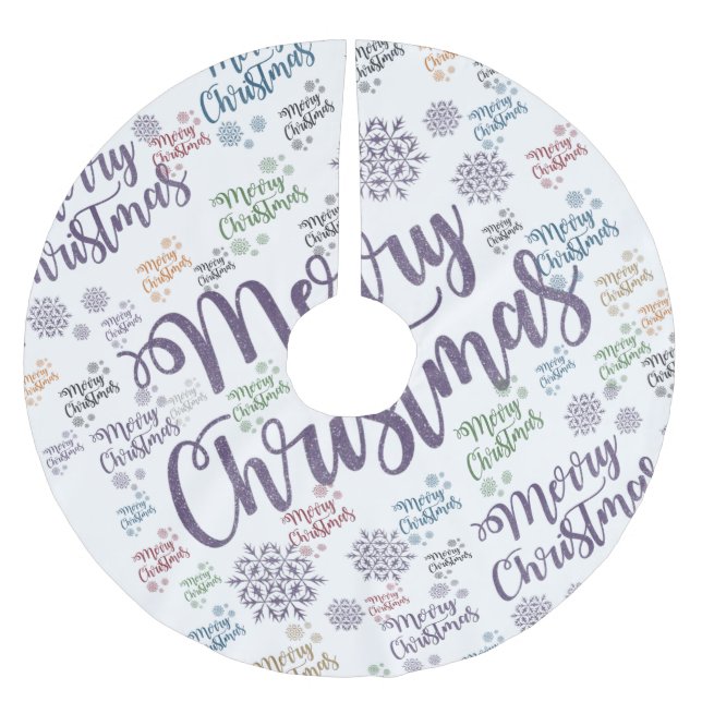 Merry Christmas Tree Skirt  (Front)