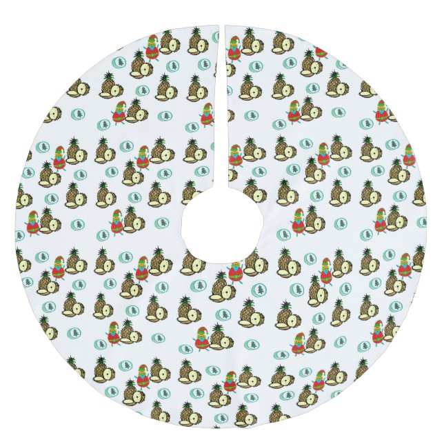 Merry Christmas Tree Skirt Santa Coconut  (Front)