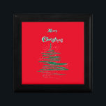 Merry Christmas Tree Snowflakes Gift Box<br><div class="desc">Merry Christmas Tree Snowflakes custom gift box design by Inge Lewis. Find more matching items at the ingeinc.com store</div>