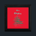 Merry Christmas Tree Snowflakes Gift Box<br><div class="desc">Merry Christmas Tree Snowflakes custom gift box design by Inge Lewis. Find more matching items at the ingeinc.com store</div>