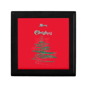 Merry Christmas Tree Snowflakes Gift Box