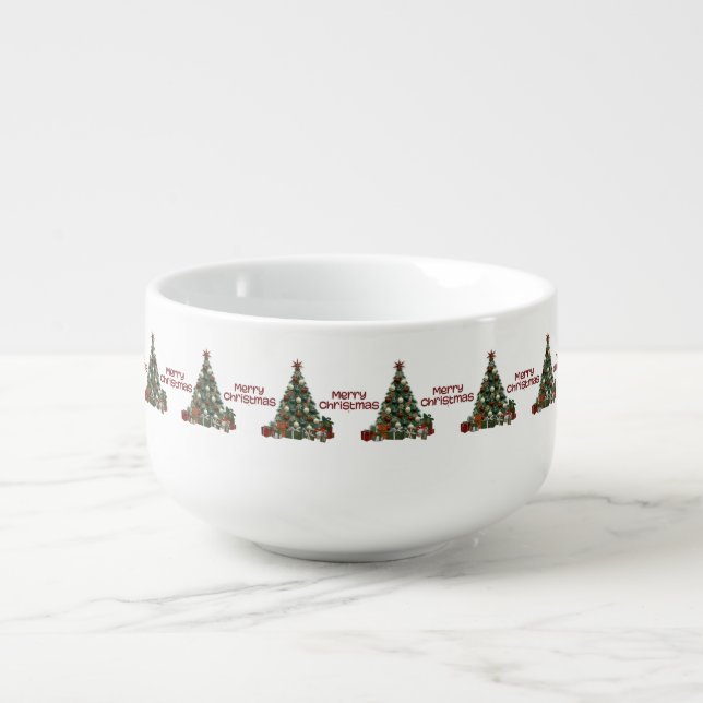 Merry Christmas Tree Soup Mug (Front)