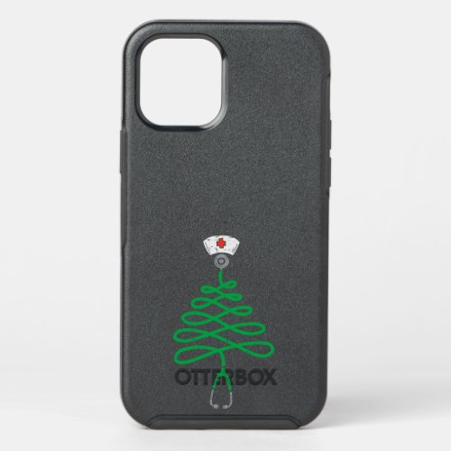Merry Christmas Tree Stethoscope Nurse Christmas P OtterBox Symmetry iPhone 12 Pro Case