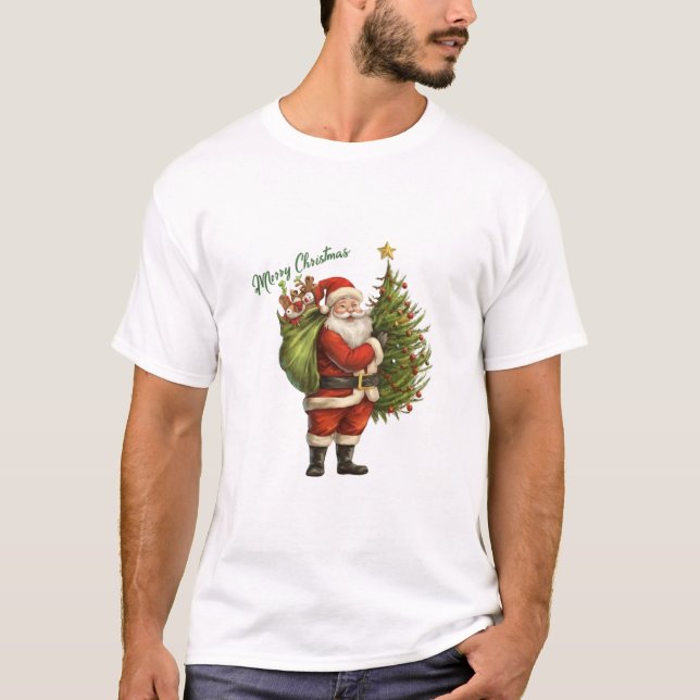 Merry Christmas Tree T-Shirt (Front)