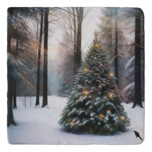Merry Christmas Tree Trivet