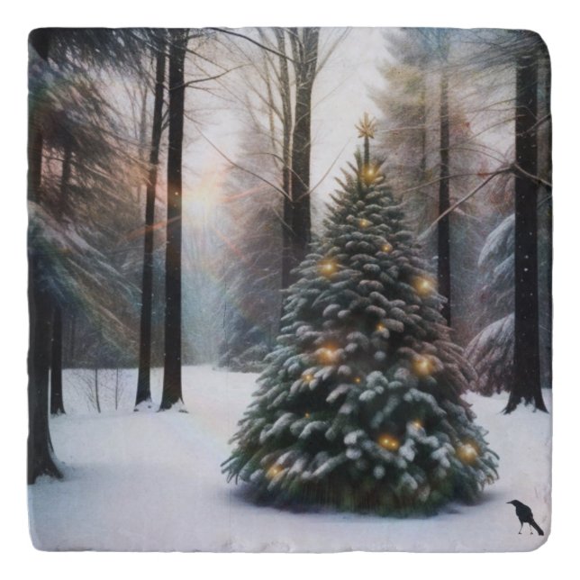 Merry Christmas Tree Trivet (Front)