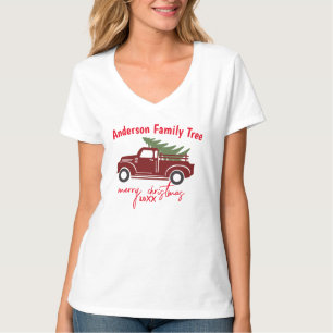 Merry Christmas Tree Truck Shirt - Family Tee
