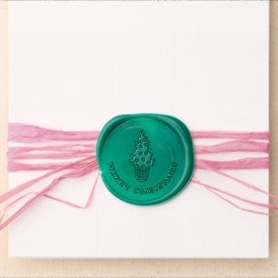 Merry Christmas Tree Wax Seal Sticker