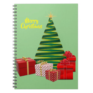 Merry Christmas ~ Tree with Gifts Notebook