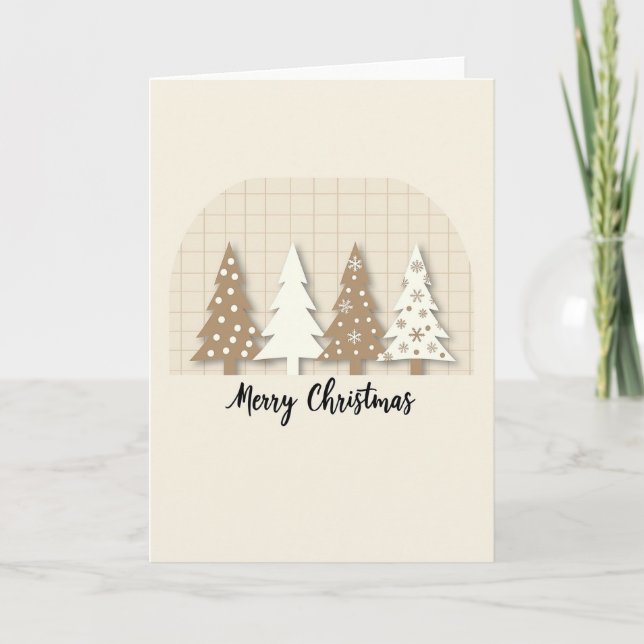 Merry Christmas Trees Card (Front)