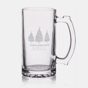 Merry Christmas Trees Custom Company Name Stein