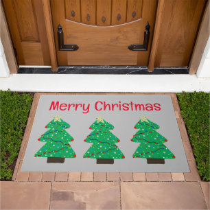 Merry Christmas Trees Doormat