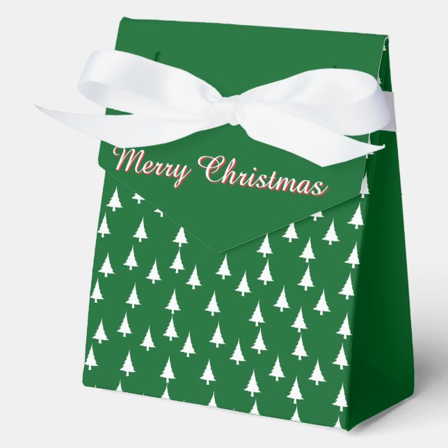 Merry Christmas Trees  Favor Boxes (Front)