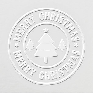 Merry Christmas Trees Festive Holiday Embosser