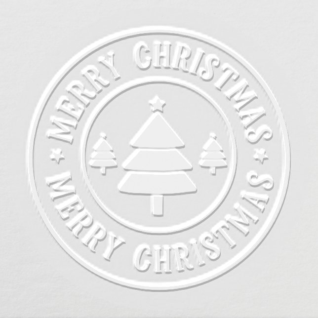 Merry Christmas Trees Festive Holiday Embosser (Design)