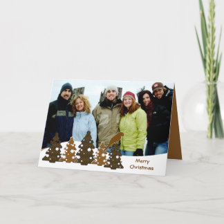 Merry Christmas Trees & Parrot Holiday Card