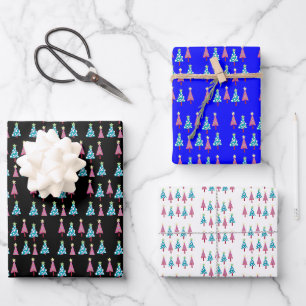 Merry Christmas Trees Sheets Wrapping Paper