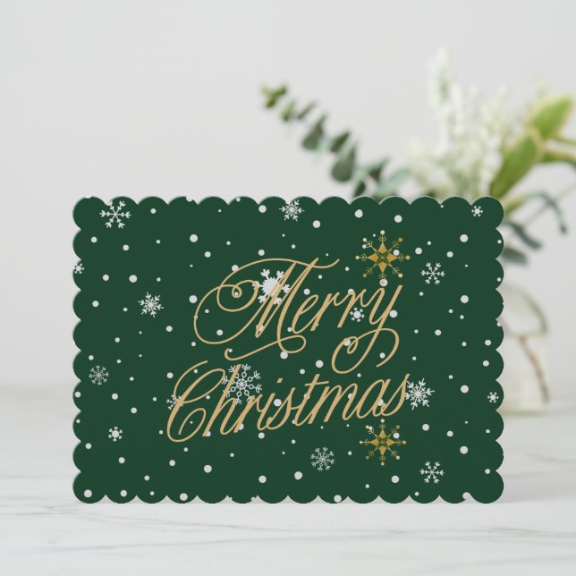  Merry Christmas Trendy Holiday  Card (Standing Front)