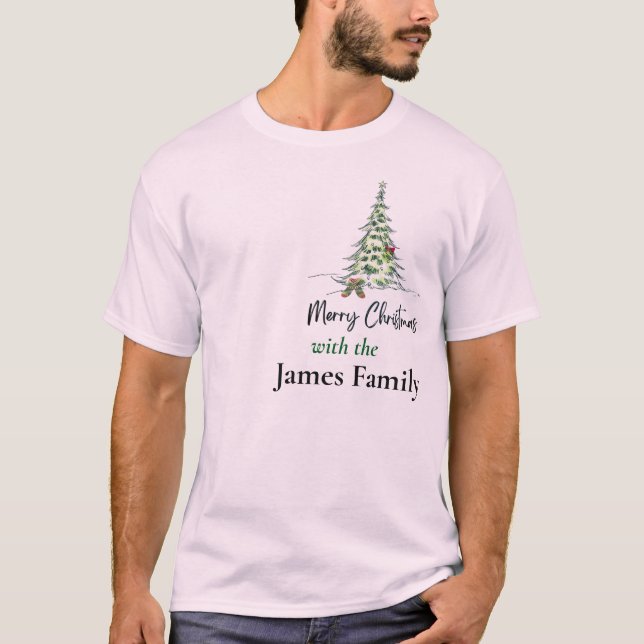 Merry Christmas Trendy Minimalist tshirt (Front)