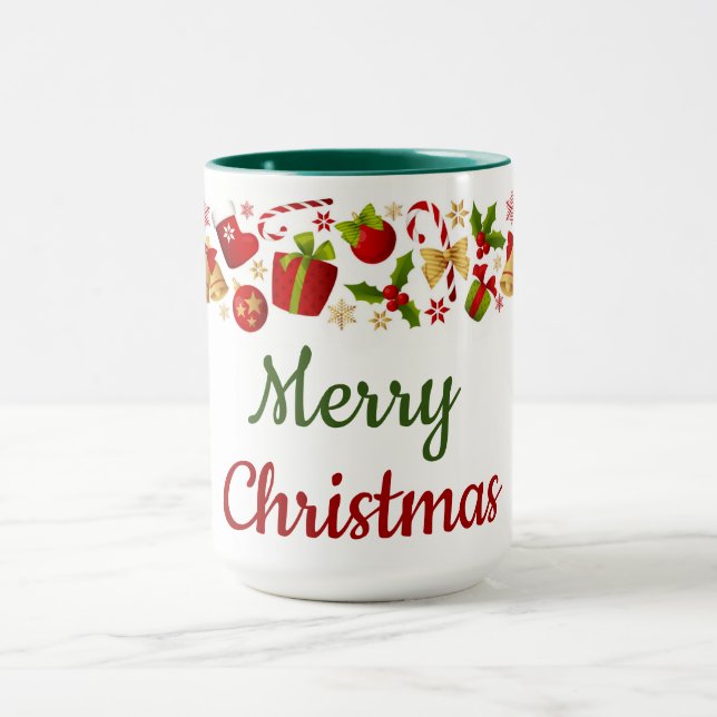 Merry Christmas Trimmings Mug (Center)