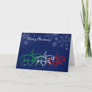 Merry Christmas Trotting x3 Card